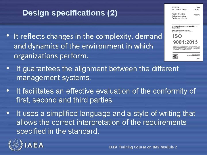 Design specifications (2) • It reflects changes in the complexity, demand dynamics of the Design specifications (2) • It reflects changes in the complexity, demand dynamics of the