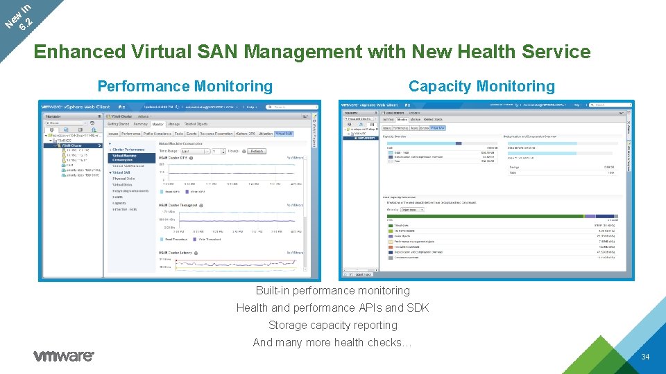 in w Ne 6. 2 Enhanced Virtual SAN Management with New Health Service Performance in w Ne 6. 2 Enhanced Virtual SAN Management with New Health Service Performance