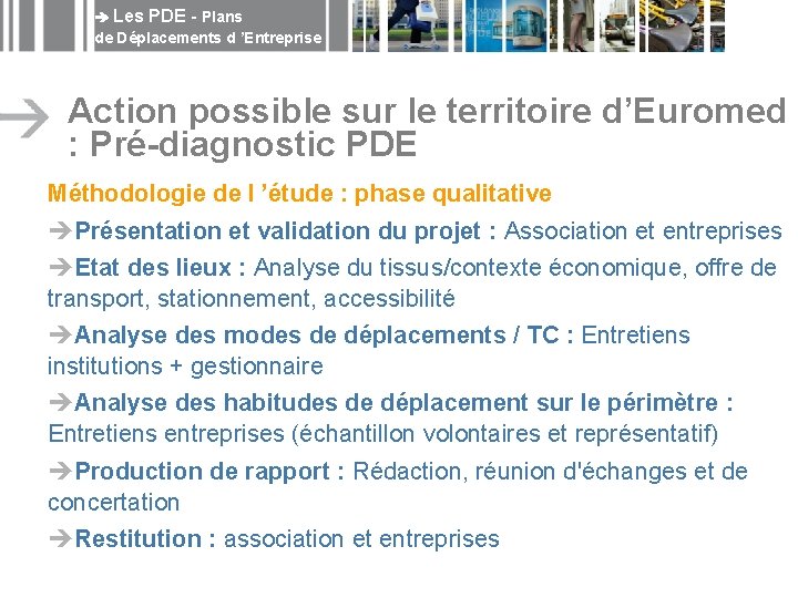  Les PDE - Plans de Déplacements d ’Entreprise Action possible sur le territoire