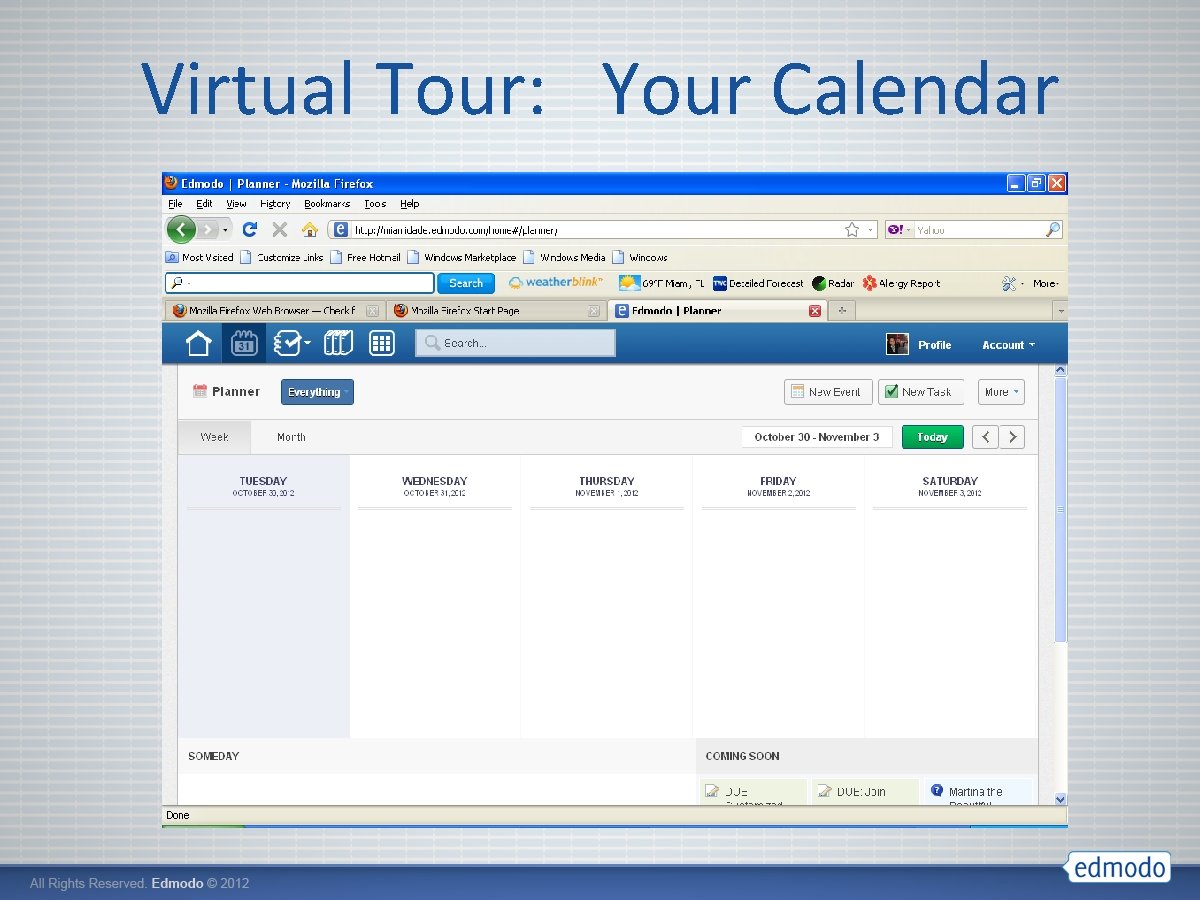 Virtual Tour: Your Calendar 