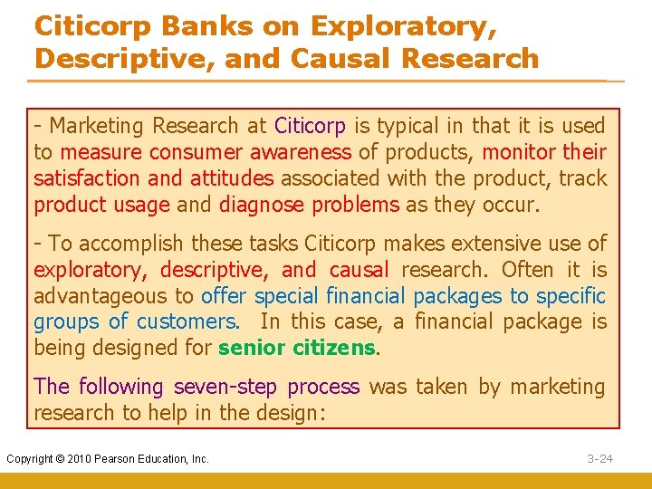 Citicorp Banks on Exploratory, Descriptive, and Causal Research - Marketing Research at Citicorp is