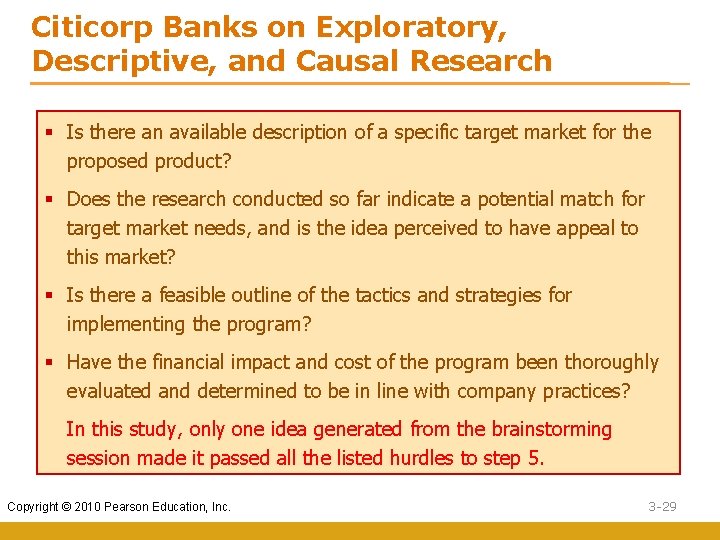 Citicorp Banks on Exploratory, Descriptive, and Causal Research § Is there an available description