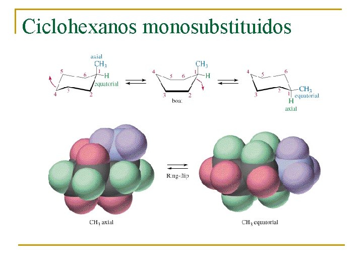 Ciclohexanos monosubstituidos 