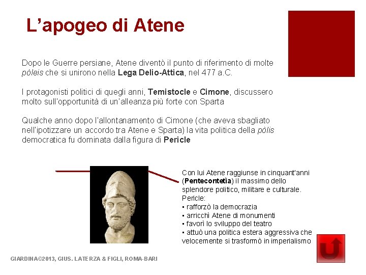 L’apogeo di Atene Dopo le Guerre persiane, Atene diventò il punto di riferimento di