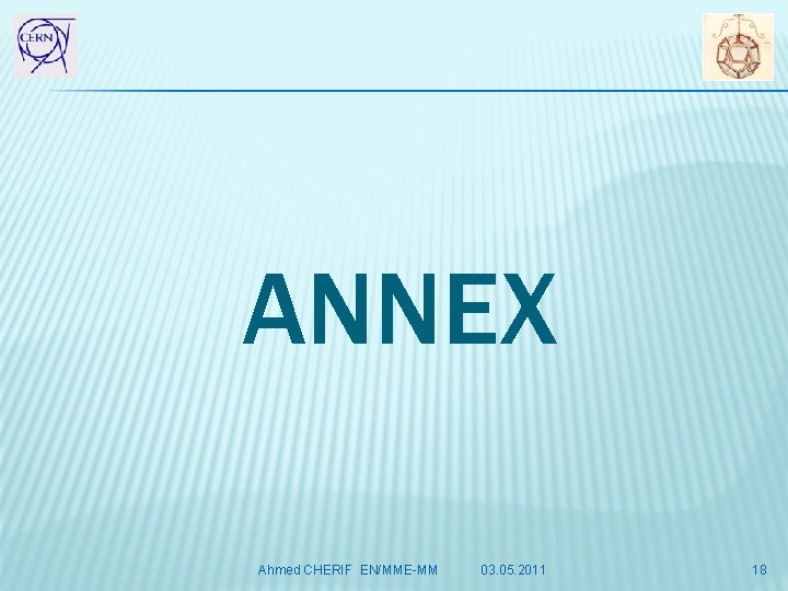 ANNEX Ahmed CHERIF EN/MME-MM 03. 05. 2011 18 