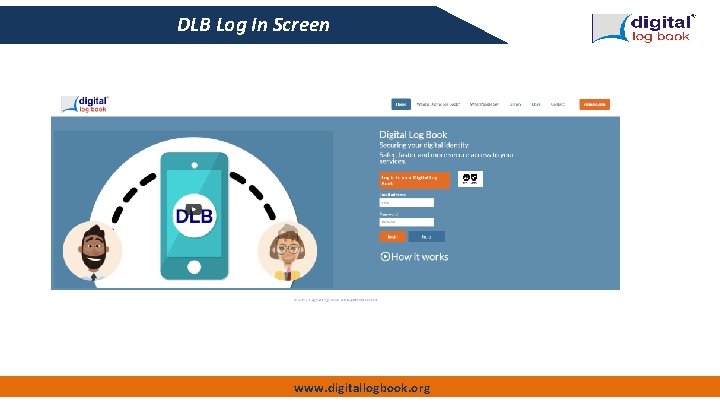 DLB Log In Screen www. digitallogbook. org 