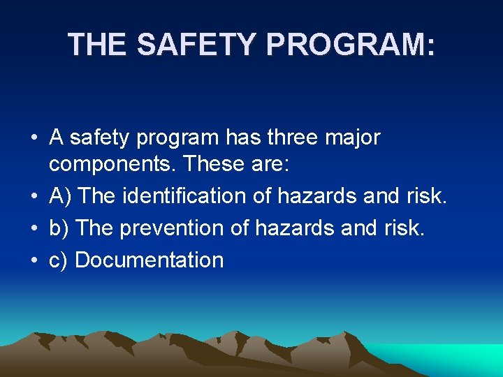 HOSPITAL ENVIRONMENT AND SAFETY INTRODUCTION The hospital environment