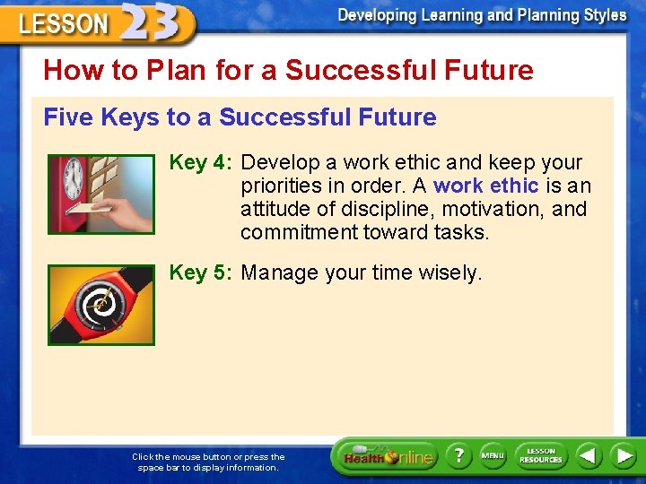How to Plan for a Successful Future Five Keys to a Successful Future Key
