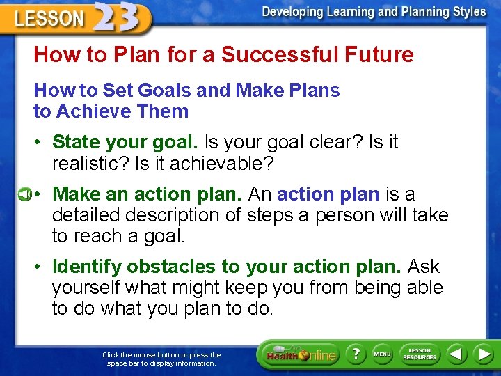 How to Plan for a Successful Future How to Set Goals and Make Plans