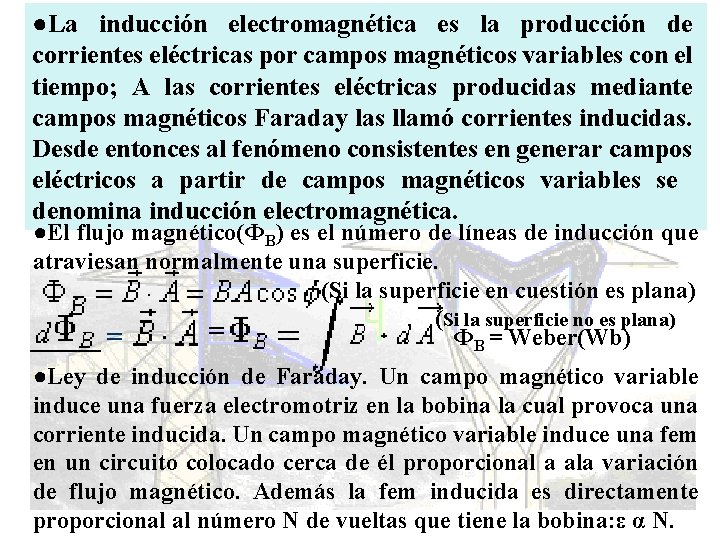 Cuestionario ●La inducción electromagnética es la producción de corrientes eléctricas por campos magnéticos variables