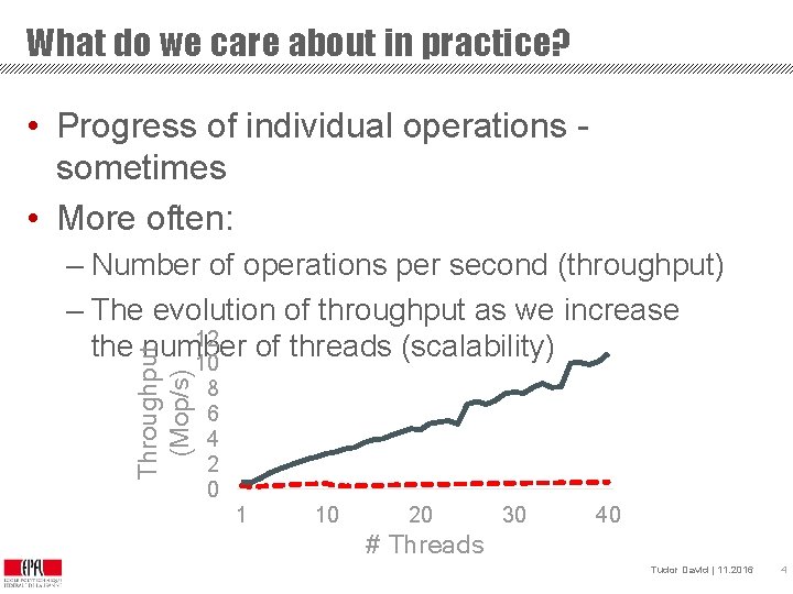 What do we care about in practice? • Progress of individual operations sometimes •