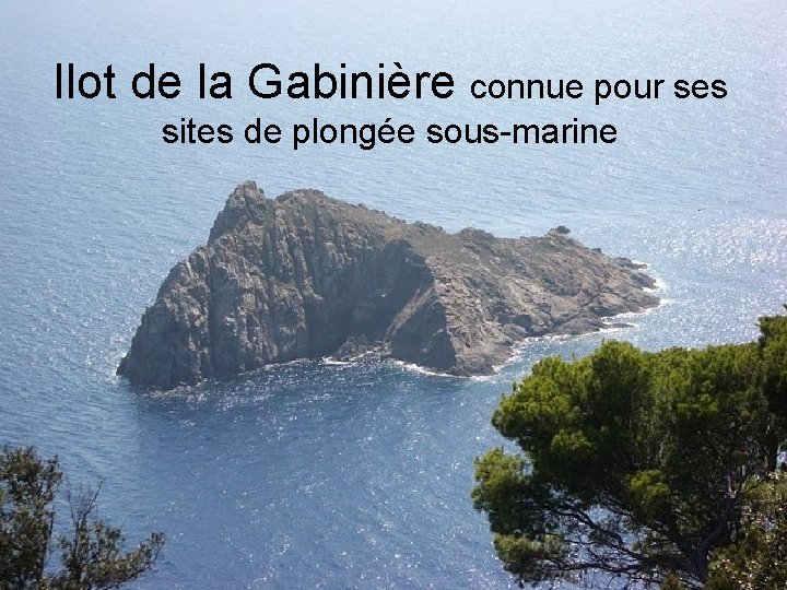 Ilot de la Gabinière connue pour ses sites de plongée sous-marine 