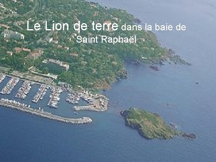Le Lion de terre dans la baie de Saint Raphaël 