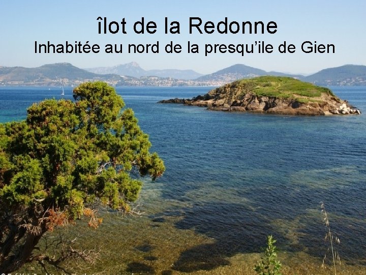 îlot de la Redonne Inhabitée au nord de la presqu’ile de Gien 