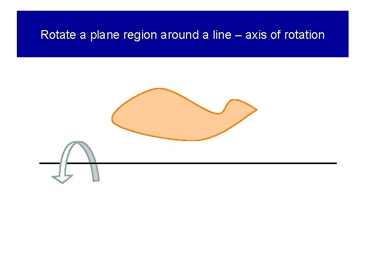 Rotate a plane region around a line – axis of rotation 