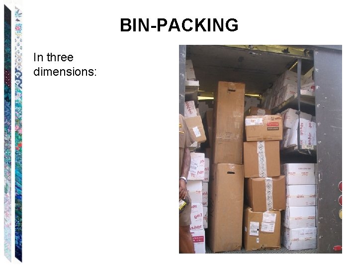BIN-PACKING In three dimensions: 