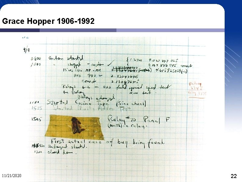 Grace Hopper 1906 -1992 11/21/2020 22 