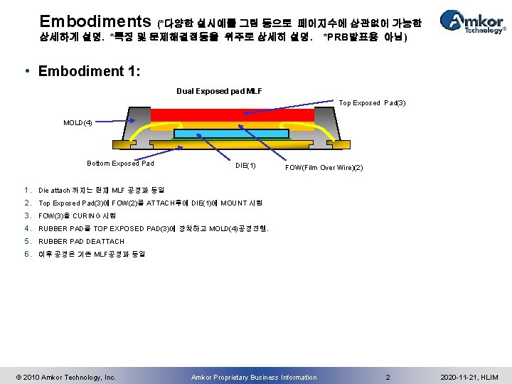 Embodiments (*다양한 실시예를 그림 등으로 페이지수에 상관없이 가능한 상세하게 설명. *특징 및 문제해결점등을 위주로