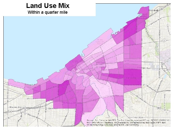 Land Use Mix Within a quarter mile 