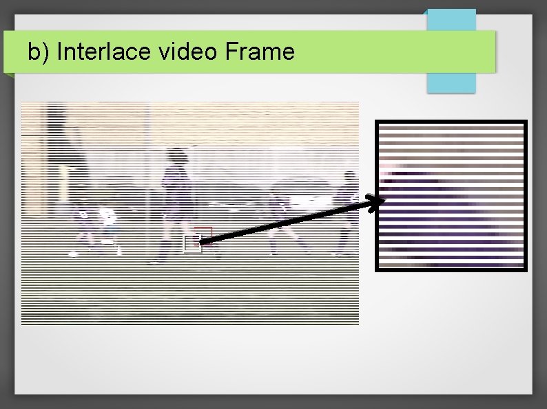 b) Interlace video Frame 