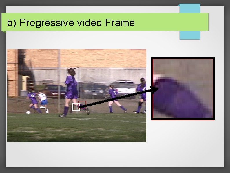 b) Progressive video Frame 