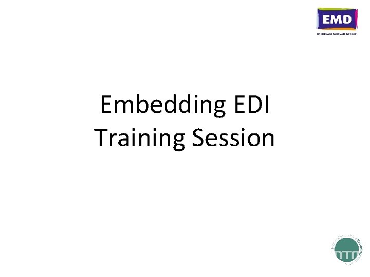 Embedding EDI Training Session 