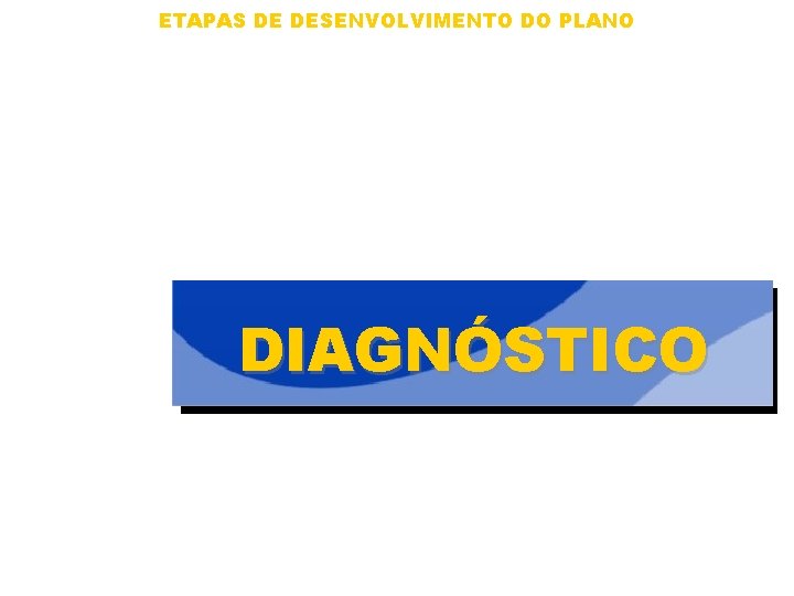 ETAPAS DE DESENVOLVIMENTO DO PLANO DIAGNÓSTICO 