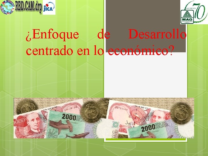 ¿Enfoque de Desarrollo centrado en lo económico? 