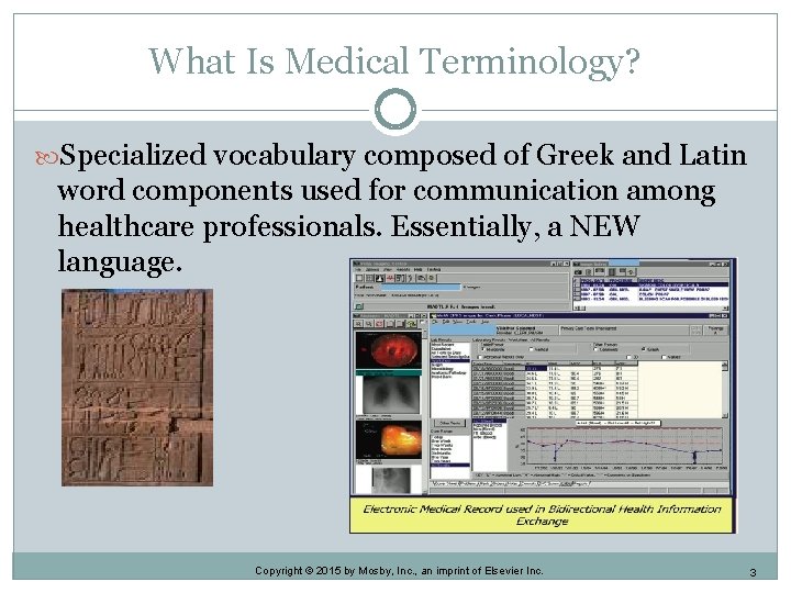 What Is Medical Terminology? Specialized vocabulary composed of Greek and Latin word components used What Is Medical Terminology? Specialized vocabulary composed of Greek and Latin word components used
