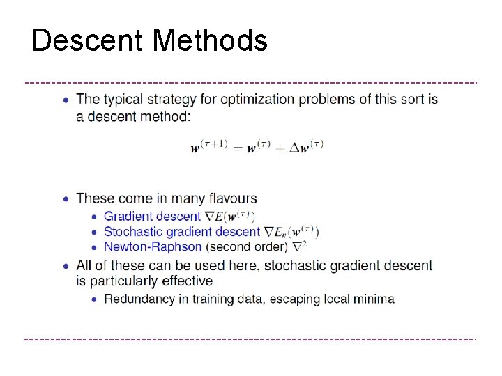 Descent Methods 