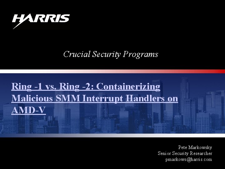 Crucial Security Programs Ring -1 vs. Ring -2: Containerizing Malicious SMM Interrupt Handlers on