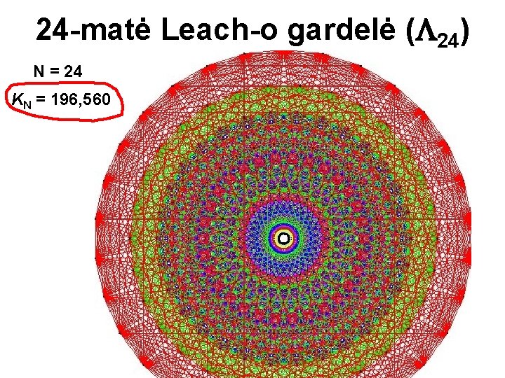 24 -matė Leach-o gardelė ( 24) N = 24 KN = 196, 560 
