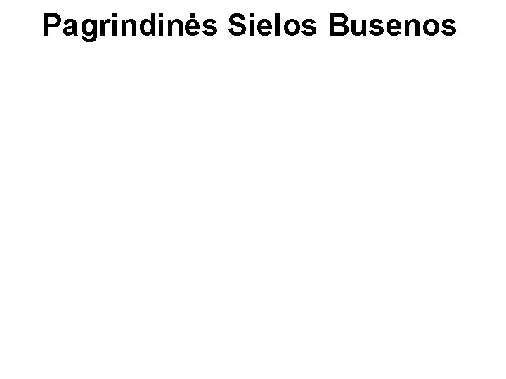 Pagrindinės Sielos Busenos 