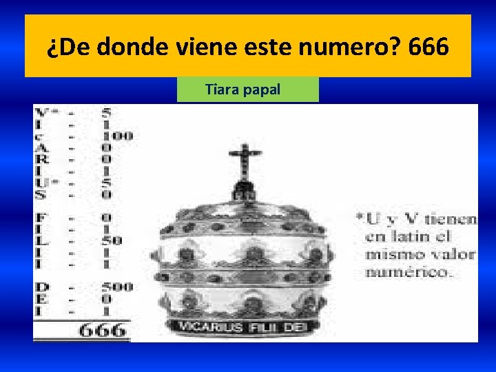 ¿De donde viene este numero? 666 Tiara papal 