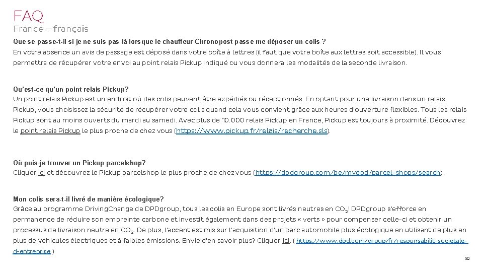 FAQ France – français Que se passe-t-il si je ne suis pas là lorsque