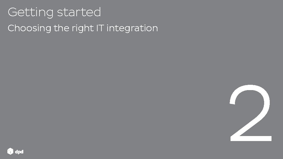 Getting started Choosing the right IT integration 2 