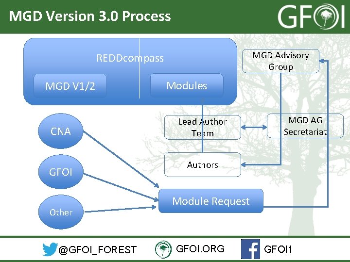 MGD Version 3. 0 Process MGD Advisory Group REDDcompass MGD V 1/2 CNA GFOI