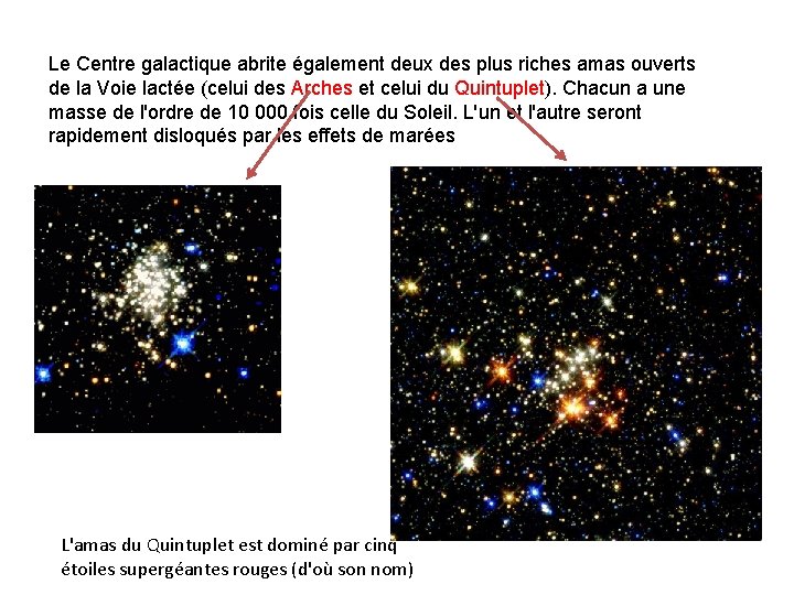 Le Centre galactique abrite également deux des plus riches amas ouverts de la Voie