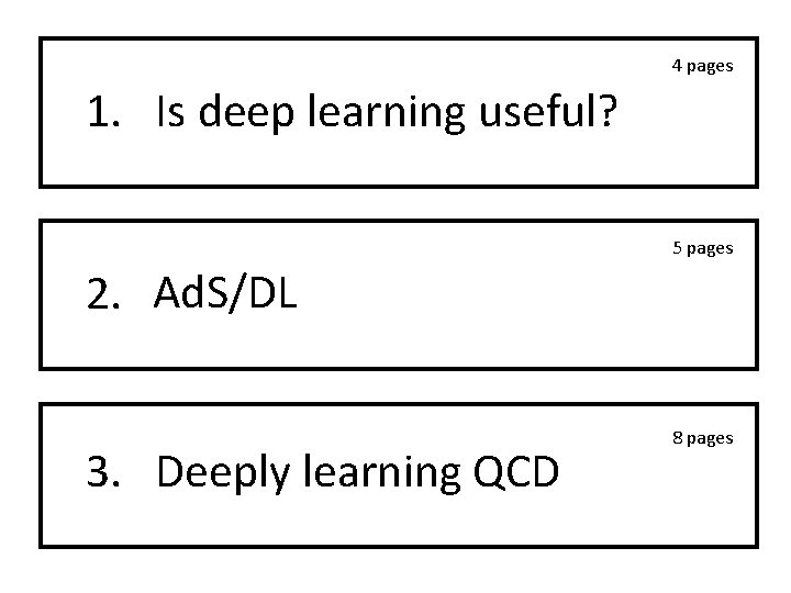 4 pages 1. Is deep learning useful? 5 pages 2. Ad. S/DL 3. Deeply 4 pages 1. Is deep learning useful? 5 pages 2. Ad. S/DL 3. Deeply