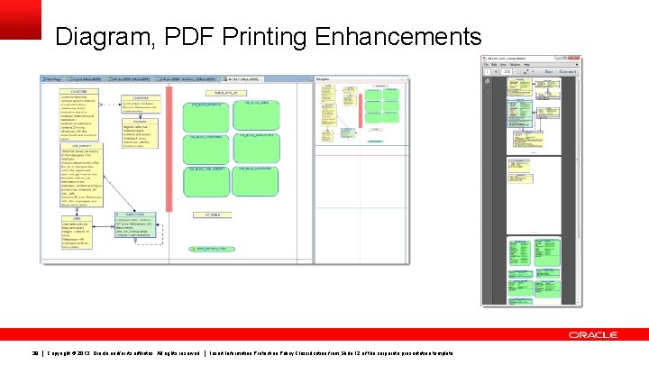 Diagram, PDF Printing Enhancements 38 Copyright © 2013, Oracle and/or its affiliates. All rights