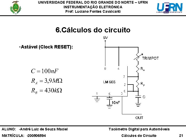 UNIVERSIDADE FEDERAL DO RIO GRANDE DO NORTE – UFRN INSTRUMENTAÇÃO ELETRÔNICA Prof: Luciano Fontes