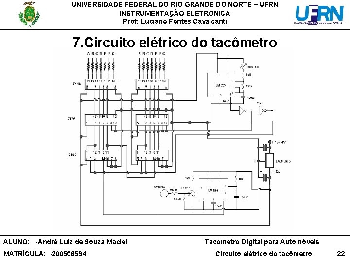 UNIVERSIDADE FEDERAL DO RIO GRANDE DO NORTE – UFRN INSTRUMENTAÇÃO ELETRÔNICA Prof: Luciano Fontes