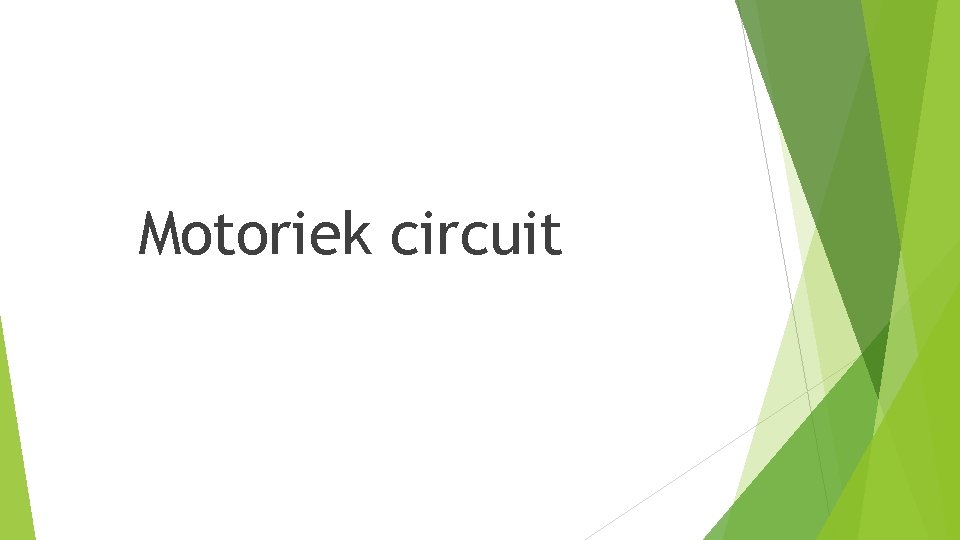 Motoriek circuit 