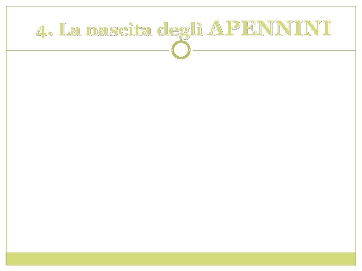 4. La nascita degli APENNINI 