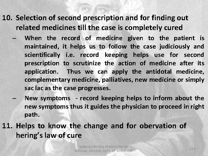 10. Selection of second prescription and for finding out related medicines till the case