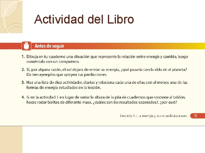 Actividad del Libro 