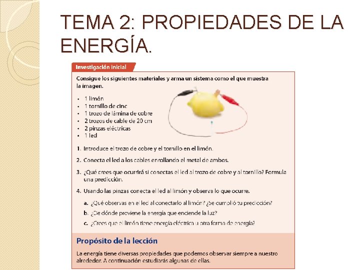 TEMA 2: PROPIEDADES DE LA ENERGÍA. 