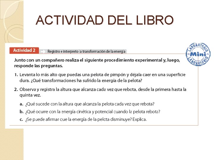 ACTIVIDAD DEL LIBRO 