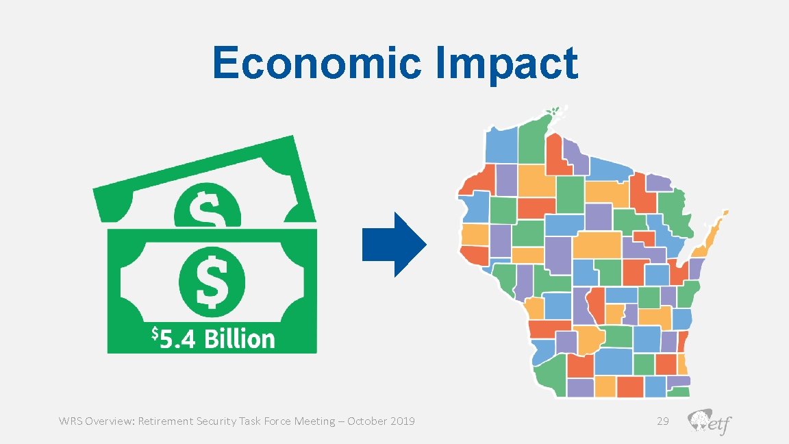 Economic Impact WRS Overview: Retirement Security Task Force Meeting – October 2019 29 