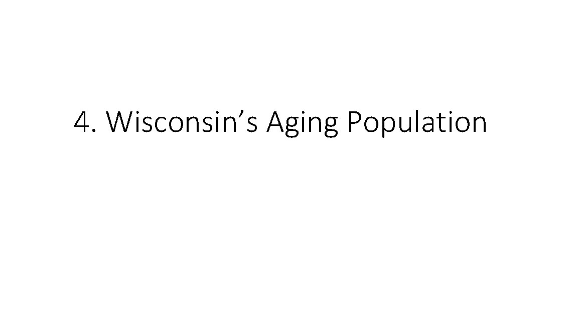 4. Wisconsin’s Aging Population 